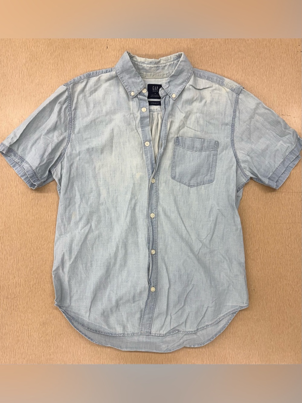 GAP light wash chambray shirt